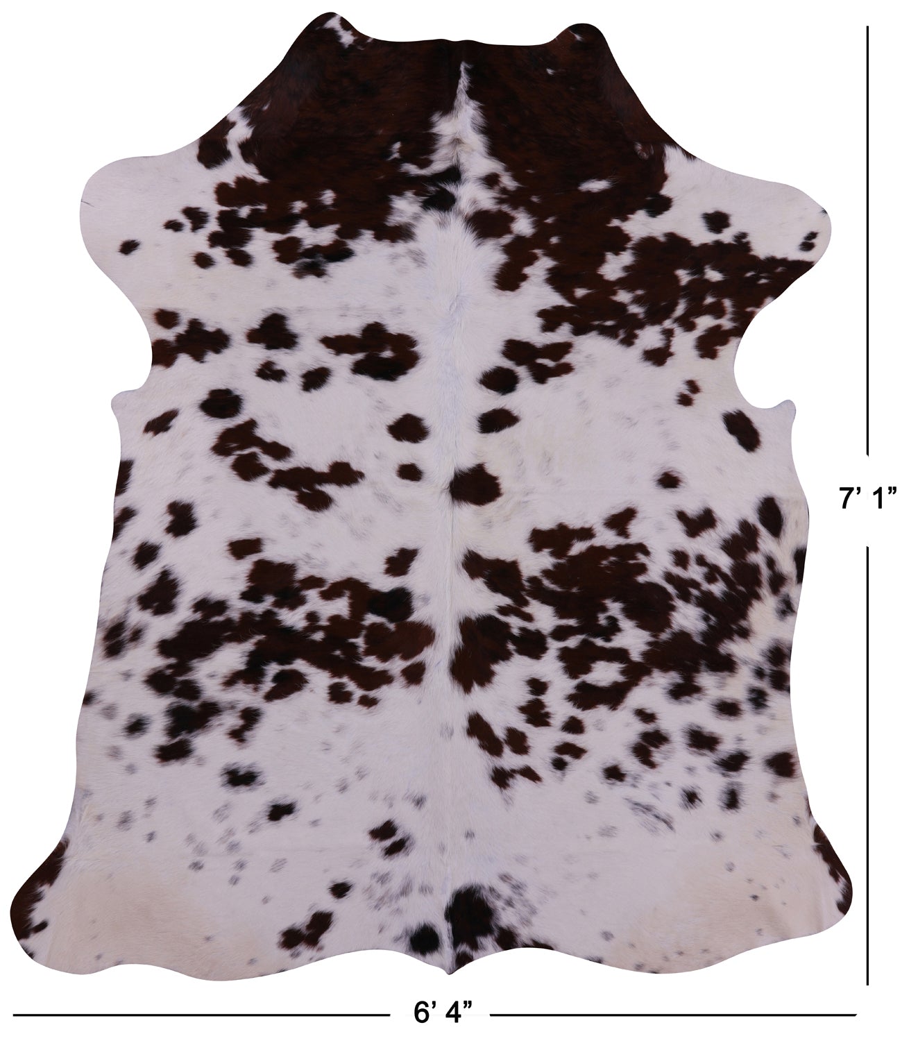 Natural Hair-On Cowhide Rug - 7' 1" X 6' 4" - Golden Nile