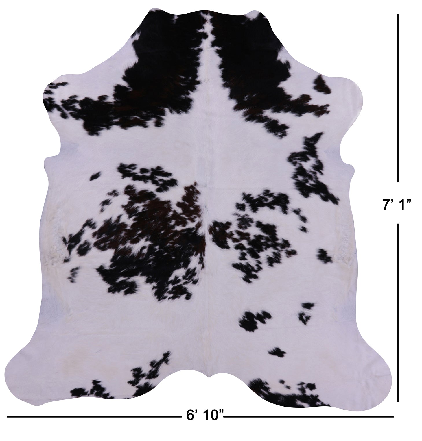 Natural Hair-On Cowhide Rug - 7' 1" X 6' 10" - Golden Nile