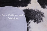 Black & White Natural Hair-On Cowhide Rug - 5' 8" X 4' 8" - Golden Nile