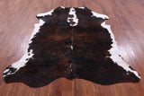 Tricolor Natural Hair-On Cowhide Rug - 7' 5" X 6' 2" - Golden Nile