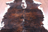 Tricolor Natural Hair-On Cowhide Rug - 7' 5" X 6' 2" - Golden Nile