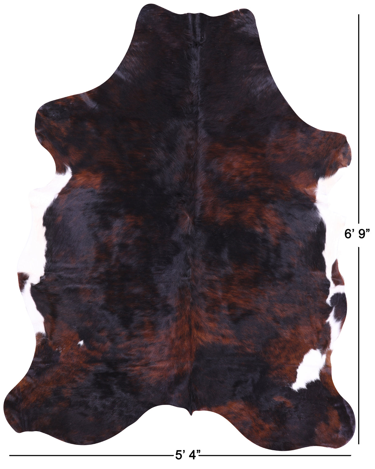 Natural Hair-On Cowhide Rug - 6' 9" X 5' 4" - Golden Nile