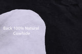 Black & White Natural Hair-On Cowhide Rug - 6' 9" X 5' 5" - Golden Nile