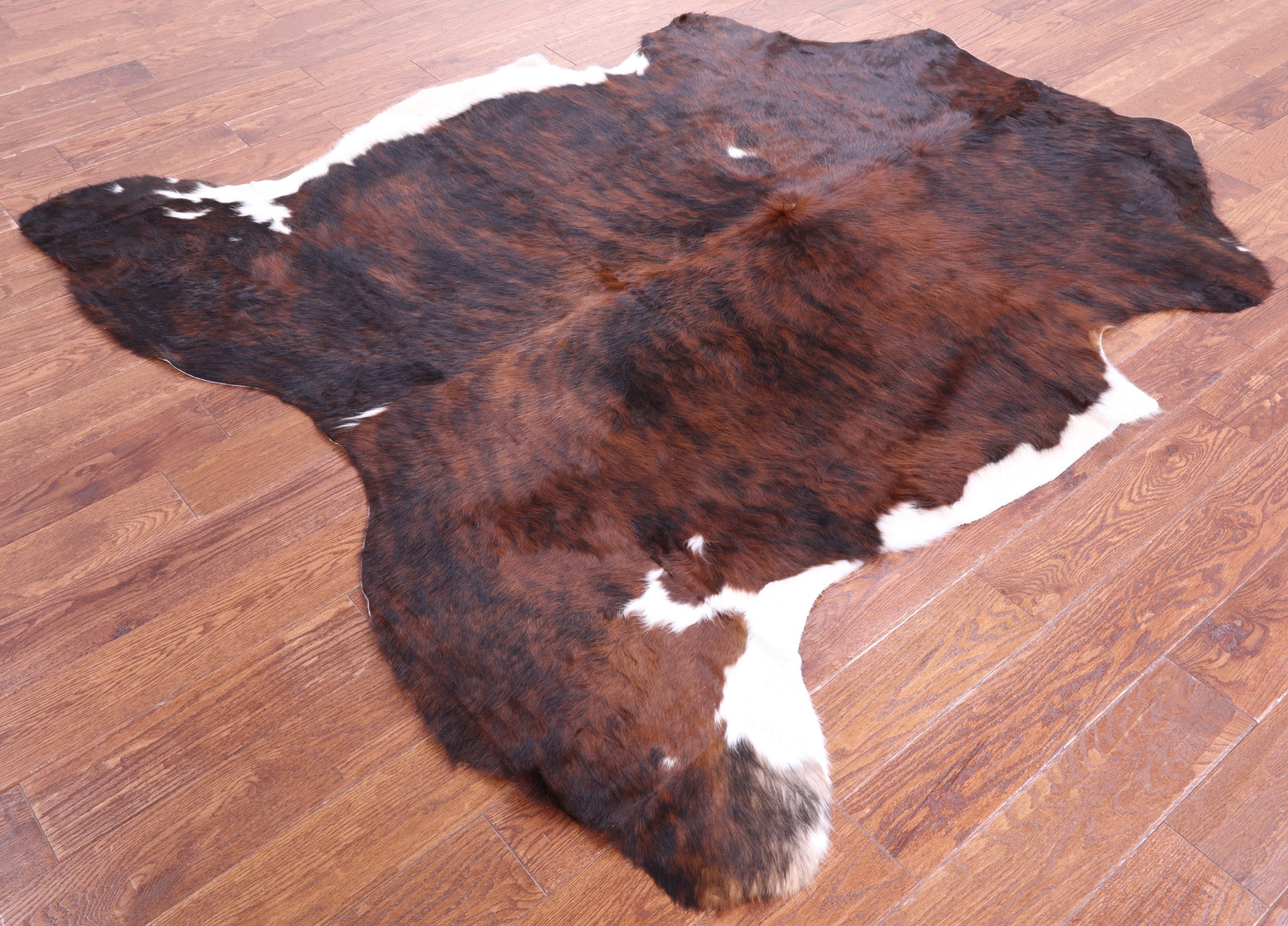 Natural Hair-On Cowhide Rug - 6' 9" X 6' 3" - Golden Nile