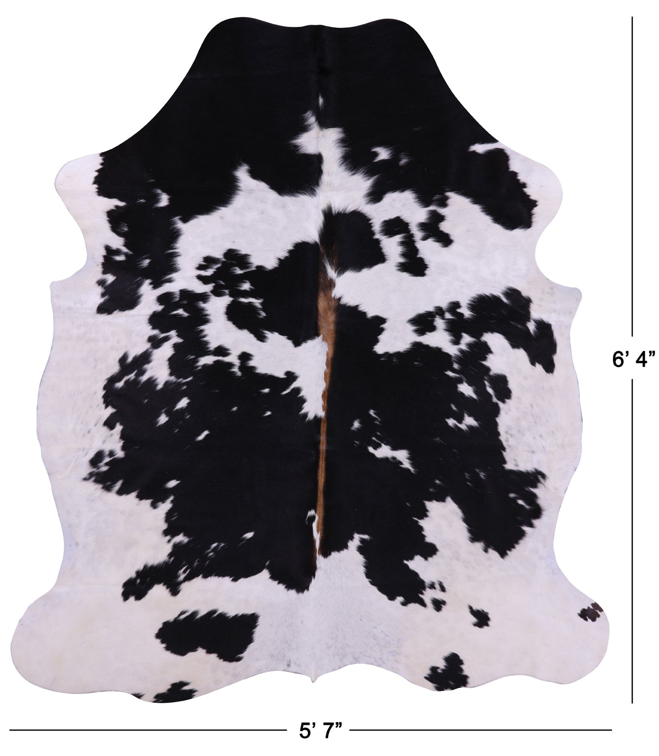Natural Hair-On Cowhide Rug - 6' 4" X 5' 7" - Golden Nile