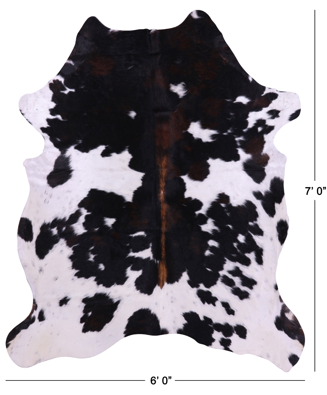 Natural Hair-On Cowhide Rug - 7' 0" X 6' 0" - Golden Nile
