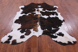 Tricolor Natural Hair-On Cowhide Rug - 7' 3" X 6' 1" - Golden Nile