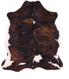 Tricolor Natural Hair-On Cowhide Rug - 6' 6" X 5' 9" - Golden Nile
