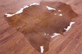 Natural Hair-On Cowhide Rug - 6' 6" X 5' 6" - Golden Nile