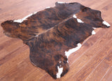 Natural Hair-On Cowhide Rug - 6' 5" X 5' 5" - Golden Nile