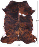 Natural Hair-On Cowhide Rug - 6' 5" X 5' 5" - Golden Nile