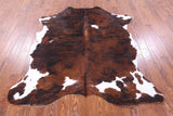 Natural Hair-On Cowhide Rug - 6' 9" X 5' 10" - Golden Nile