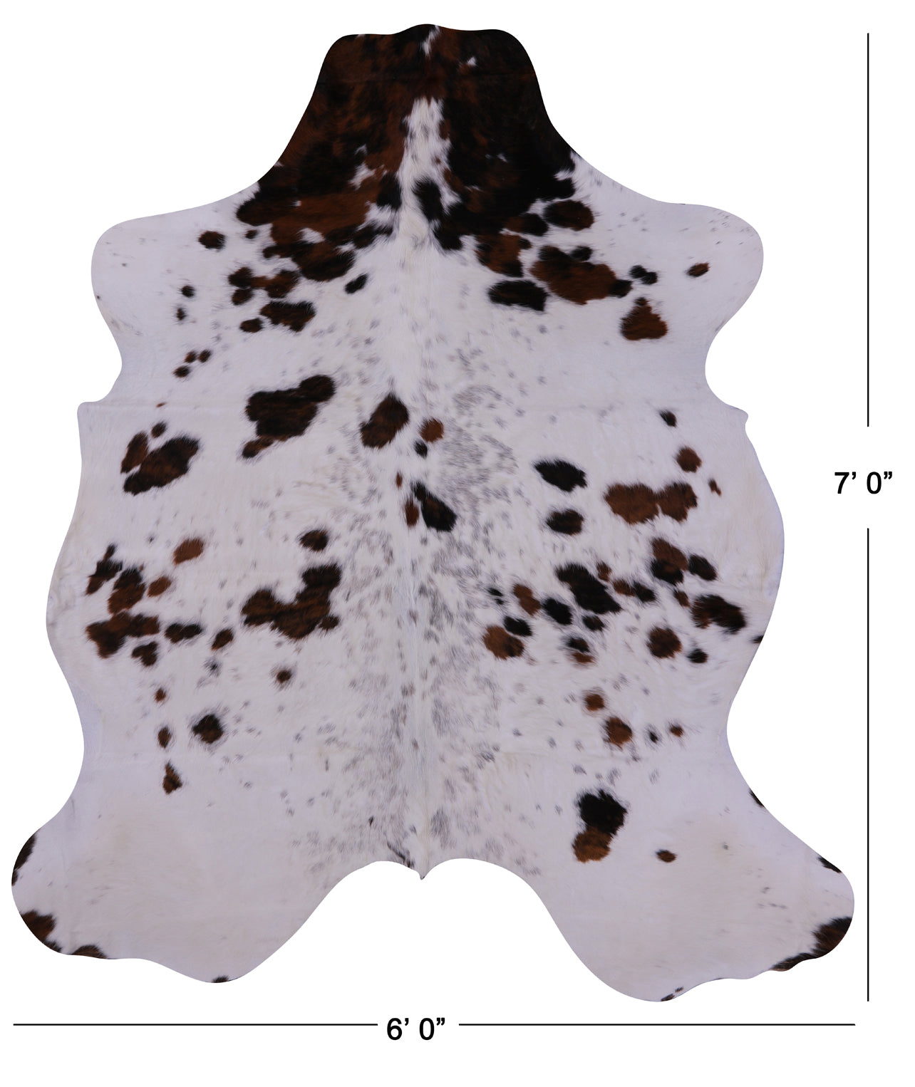 Natural Hair-On Cowhide Rug - 7' 0" X 6' 0" - Golden Nile