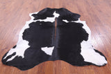 Black & White Natural Hair-On Cowhide Rug - 6' 9" X 6' 0" - Golden Nile