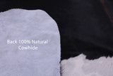 Black & White Natural Hair-On Cowhide Rug - 6' 9" X 6' 0" - Golden Nile
