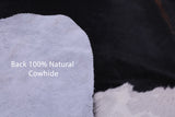Black & White Natural Hair-On Cowhide Rug - 6' 9" X 6' 0" - Golden Nile