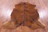 Natural Hair-On Cowhide Rug - 6' 4" X 5' 9" - Golden Nile