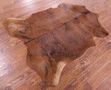 Natural Hair-On Cowhide Rug - 6' 4" X 5' 9" - Golden Nile