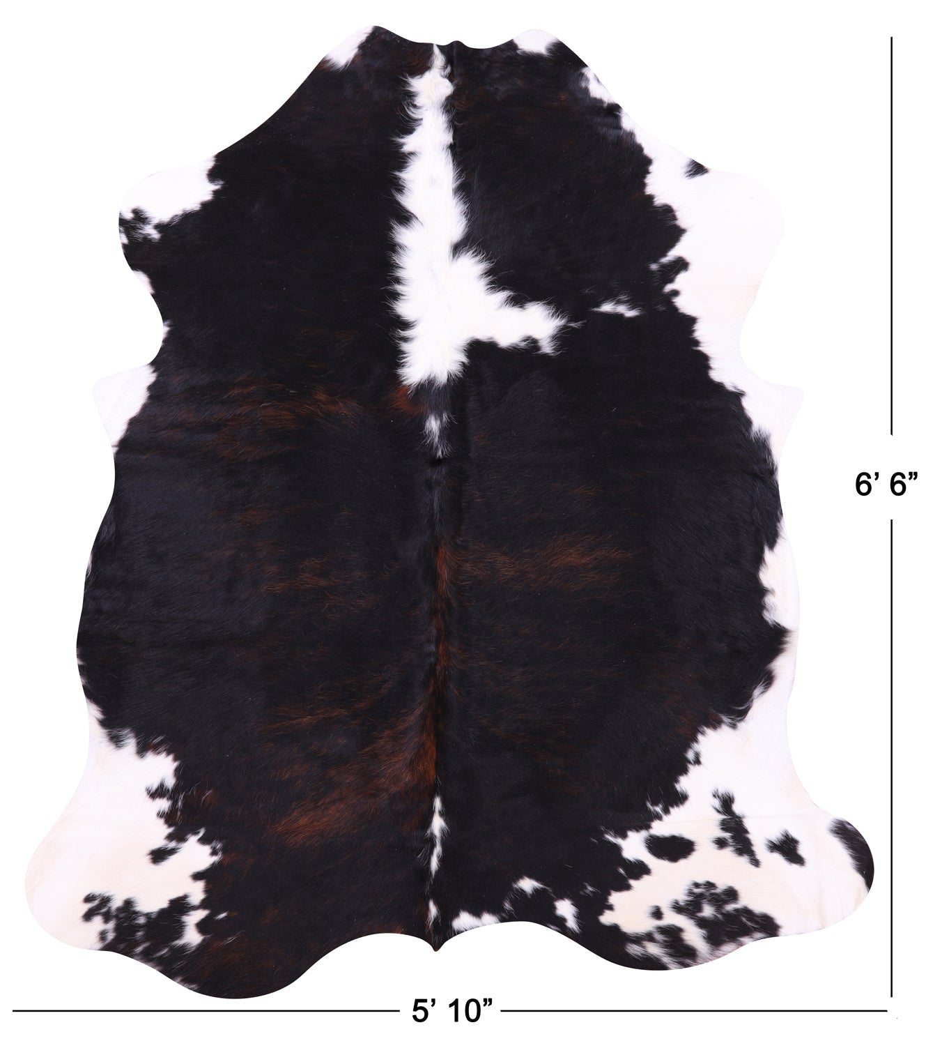Natural Hair-On Cowhide Rug - 6' 6" X 5' 10" - Golden Nile