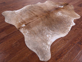 Natural Hair-On Cowhide Rug - 6' 6" X 5' 9" - Golden Nile