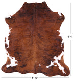 Natural Hair-On Cowhide Rug - 6' 4" X 5' 10" - Golden Nile