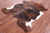 Brindle Natural Hair-On Cowhide Rug - 6' 8" X 6' 0" - Golden Nile