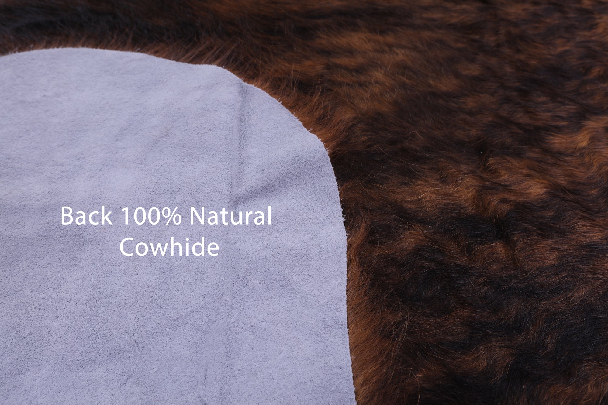 Brindle Natural Hair-On Cowhide Rug - 6' 8" X 6' 0" - Golden Nile