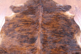 Natural Hair-On Cowhide Rug - 7' 0" X 6' 4" - Golden Nile