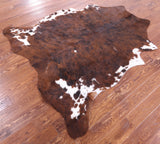 Natural Hair-On Cowhide Rug - 6' 7" X 6' 2" - Golden Nile
