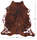 Natural Hair-On Cowhide Rug - 6' 7" X 6' 2" - Golden Nile