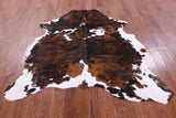 Natural Hair-On Cowhide Rug - 6' 7" X 6' 2" - Golden Nile