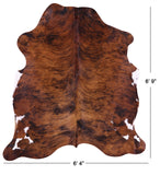 Natural Hair-On Cowhide Rug - 6' 9" X 6' 4" - Golden Nile
