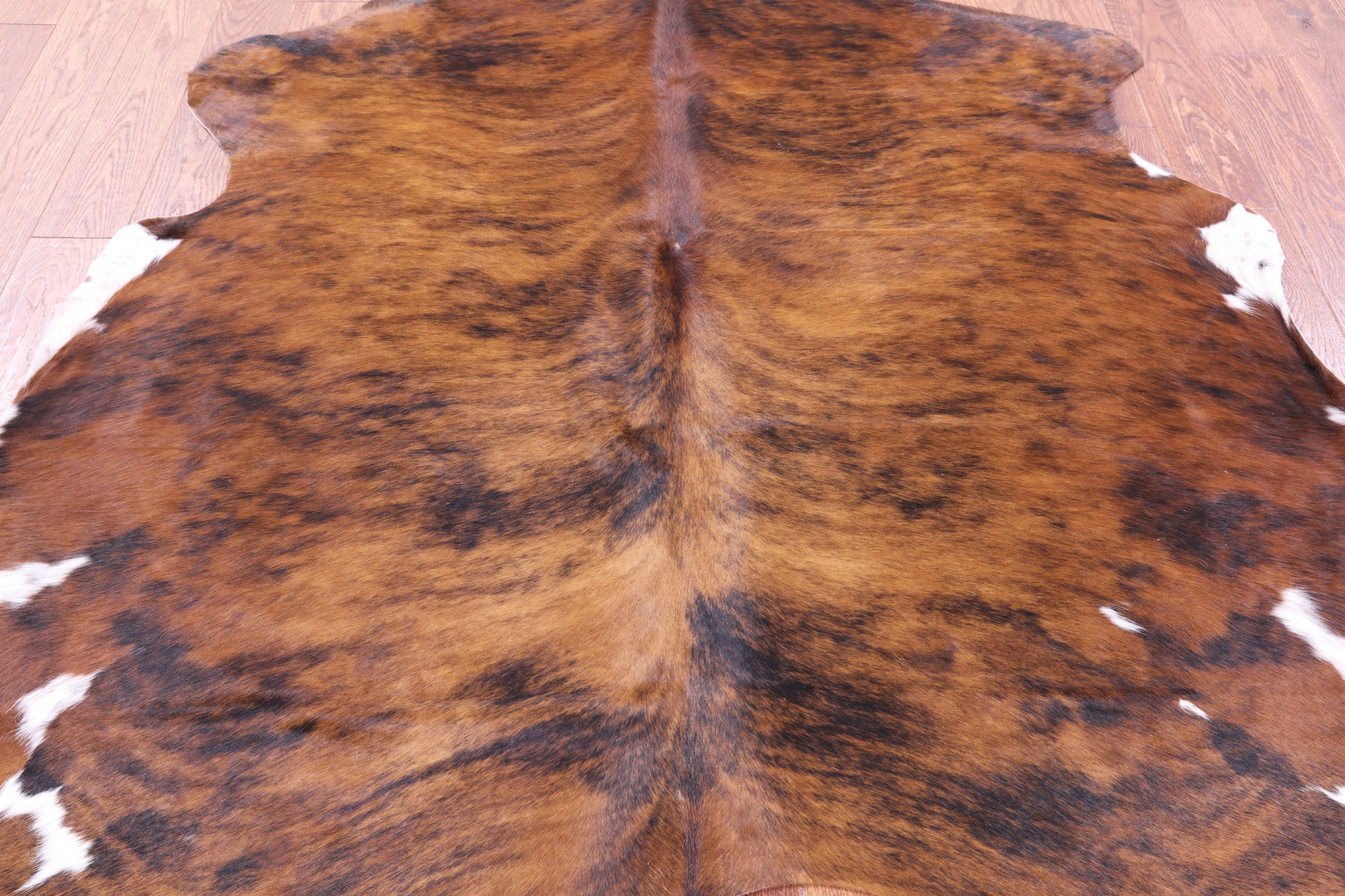 Natural Hair-On Cowhide Rug - 6' 9" X 6' 4" - Golden Nile
