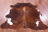 Natural Hair-On Cowhide Rug - 6' 4" X 5' 7" - Golden Nile