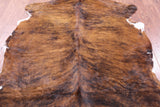 Brindle Natural Hair-On Cowhide Rug - 7' 3" X 6' 3" - Golden Nile