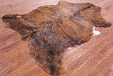 Brindle Natural Hair-On Cowhide Rug - 7' 3" X 6' 3" - Golden Nile