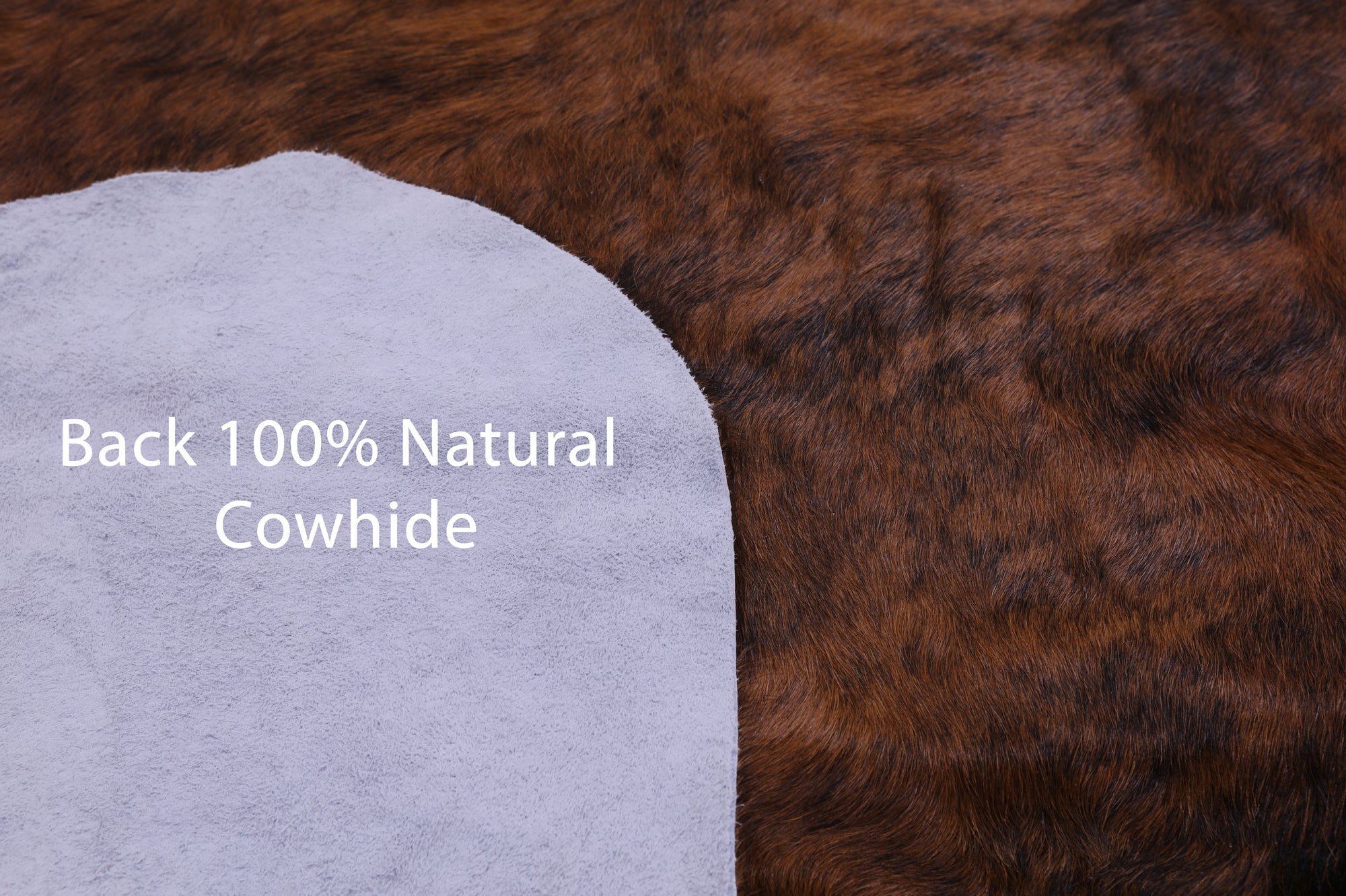 Brindle Natural Hair-On Cowhide Rug - 7' 3" X 6' 3" - Golden Nile