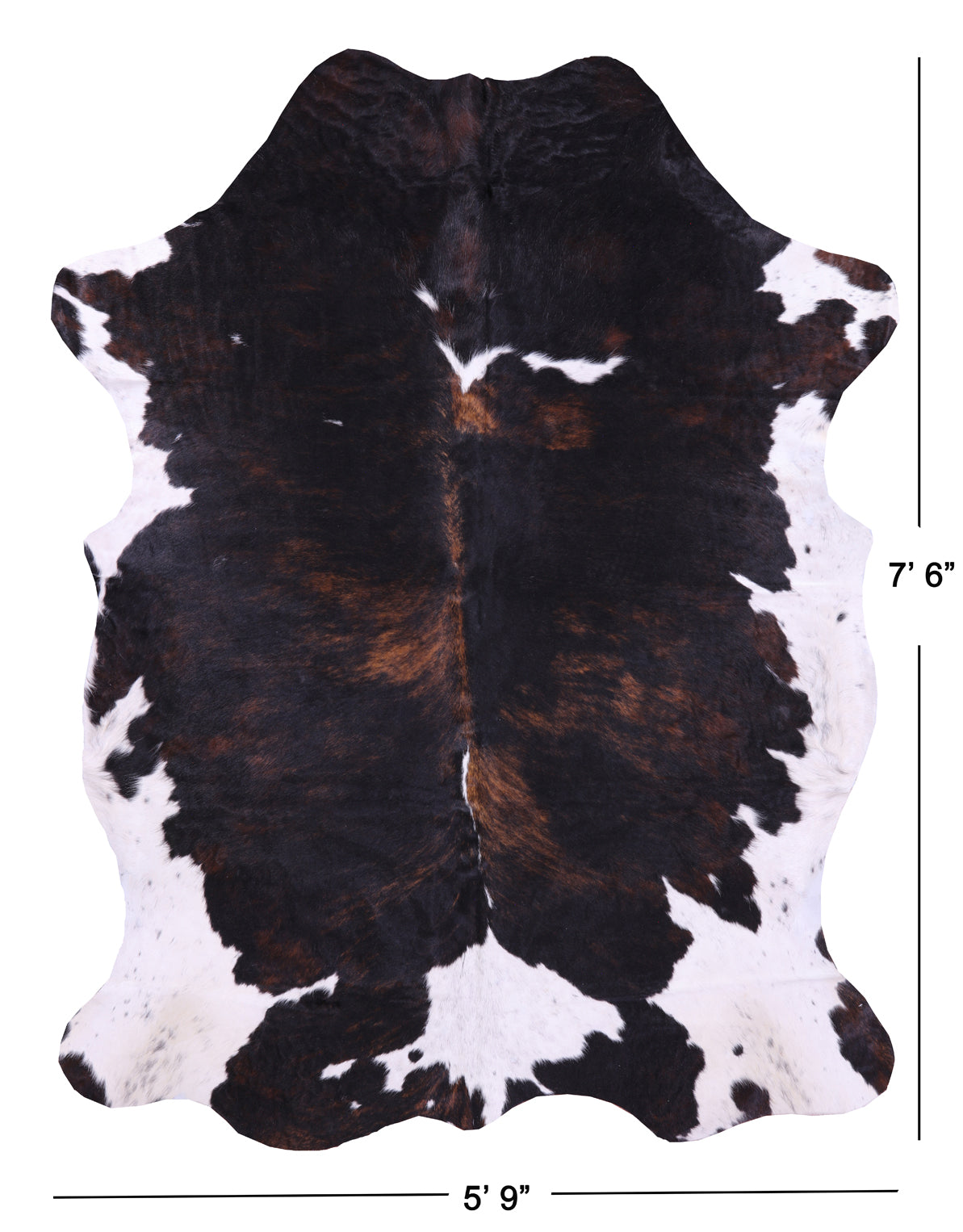 Natural Hair-On Cowhide Rug - 7' 6" X 5' 9" - Golden Nile