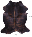 Natural Hair-On Cowhide Rug - 7' 10" X 7' 0" - Golden Nile