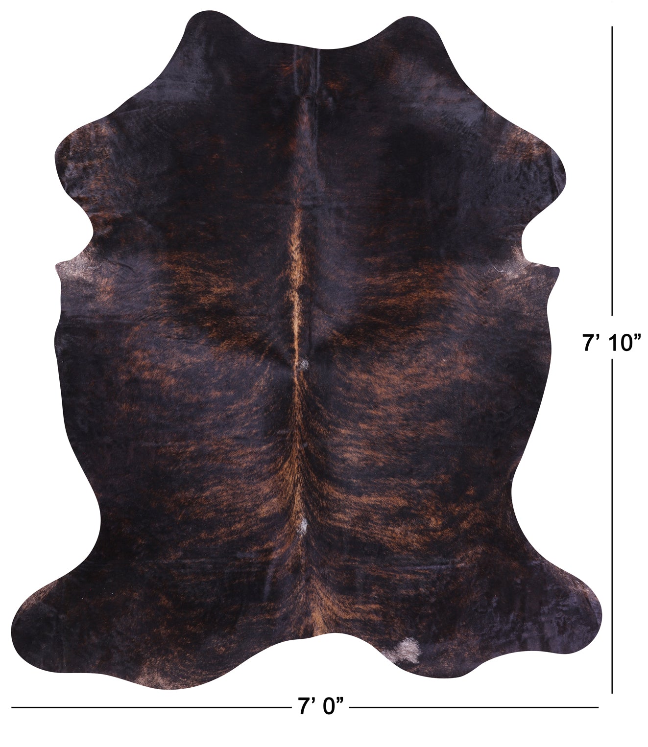 Natural Hair-On Cowhide Rug - 7' 10" X 7' 0" - Golden Nile