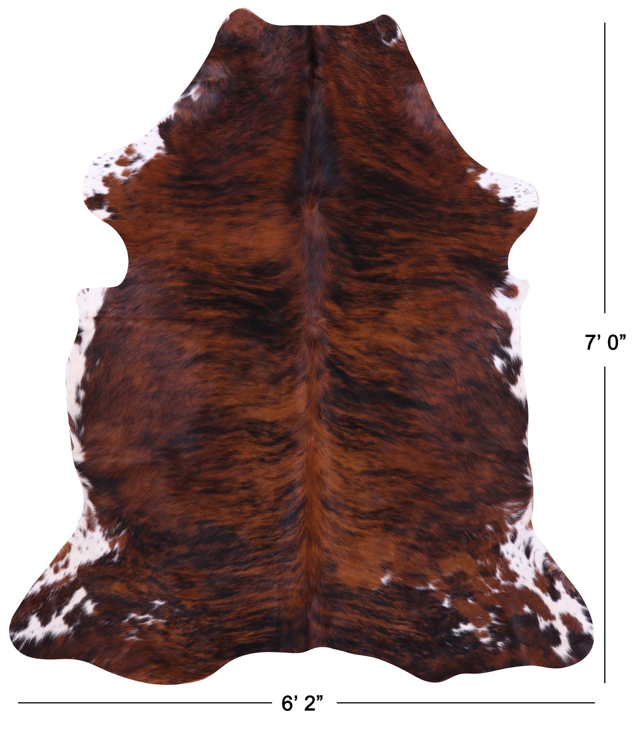 Natural Hair-On Cowhide Rug - 7' 0" X 6' 2" - Golden Nile