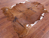 Natural Hair-On Cowhide Rug - 6' 5" X 5' 9" - Golden Nile
