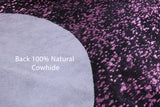 Pink Metallic Natural Hair-On Cowhide Rug - 7' 0" X 6' 3" - Golden Nile