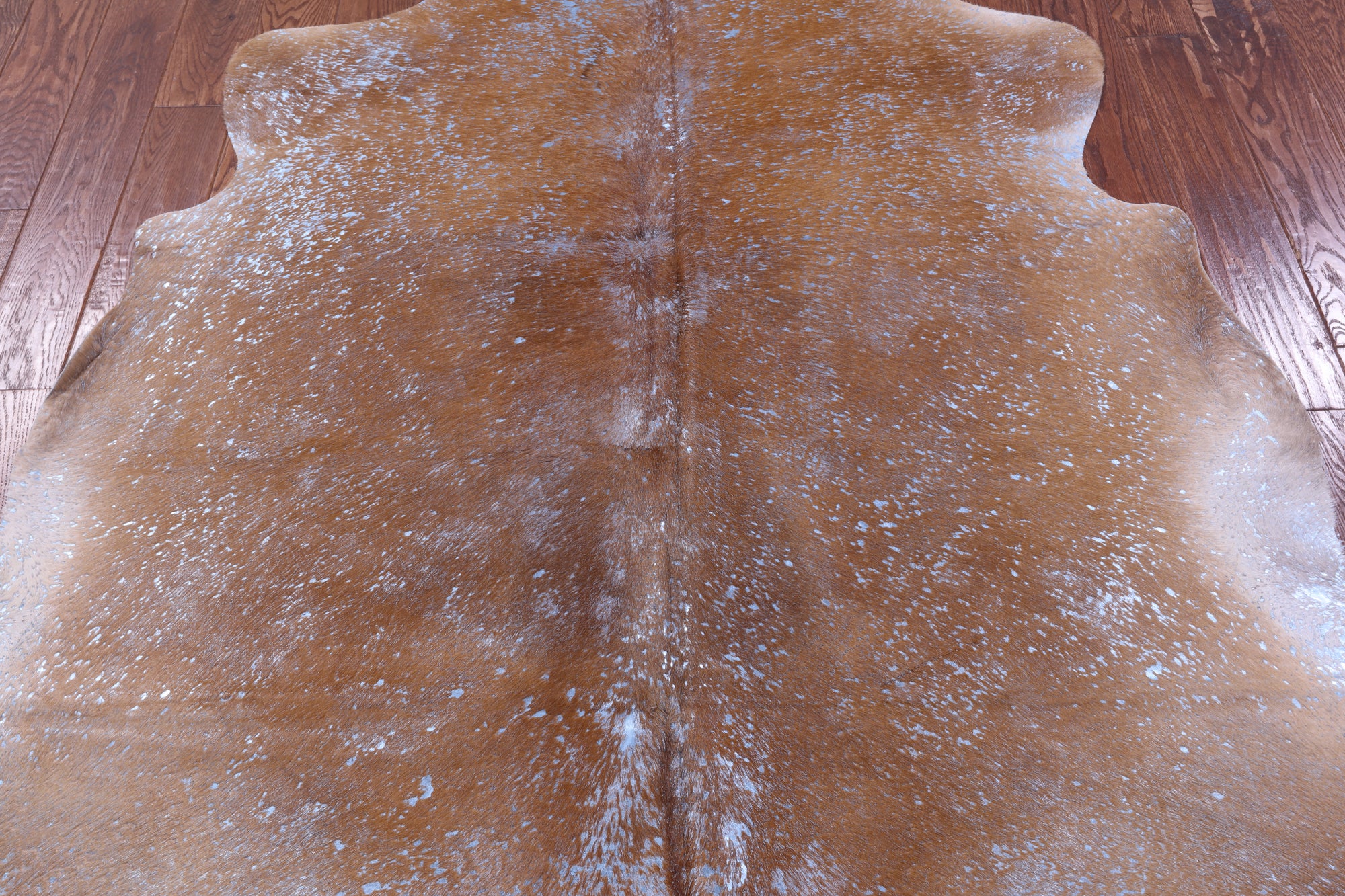 Blue Metallic Natural Hair-On Cowhide Rug - 6' 10" X 6' 4" - Golden Nile