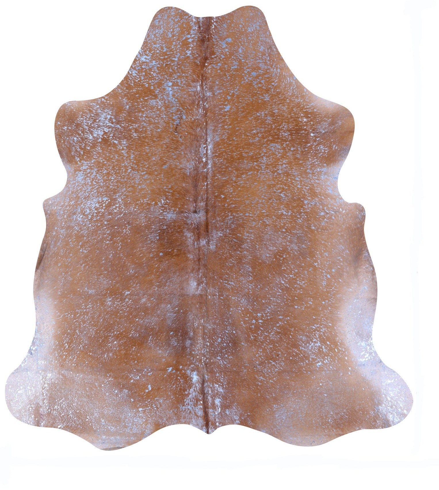 Blue Metallic Natural Hair-On Cowhide Rug - 6' 10" X 6' 4" - Golden Nile