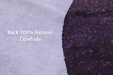 Purple Metallic Natural Hair-On Cowhide Rug - 7' 7" X 6' 8" - Golden Nile