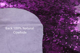 Pink Metallic Natural Hair-On Cowhide Rug - 6' 0" X 6' 2" - Golden Nile