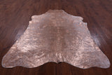Bronze Metallic Natural Hair-On Cowhide Rug - 6' 10" X 6' 4" - Golden Nile