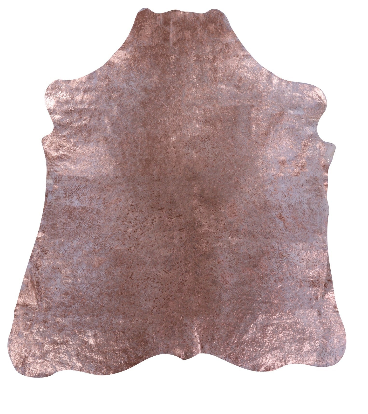 Bronze Metallic Natural Hair-On Cowhide Rug - 6' 10" X 6' 4" - Golden Nile