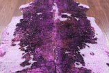 Pink Metallic Natural Hair-On Cowhide Rug - 6' 4" X 6' 5" - Golden Nile